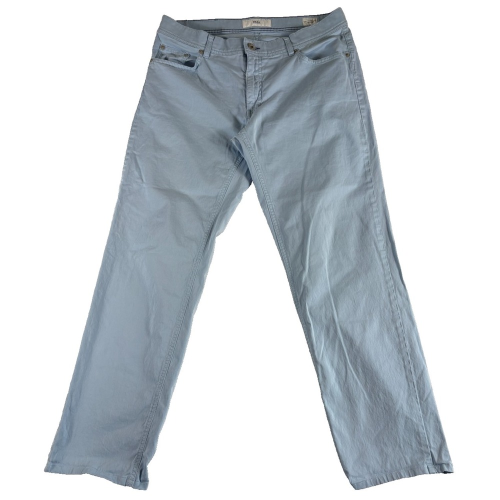 Brax Feel Good Cooper Fancy Pants Mens 34x34 (35x28.5) Blue Regular Straight Leg